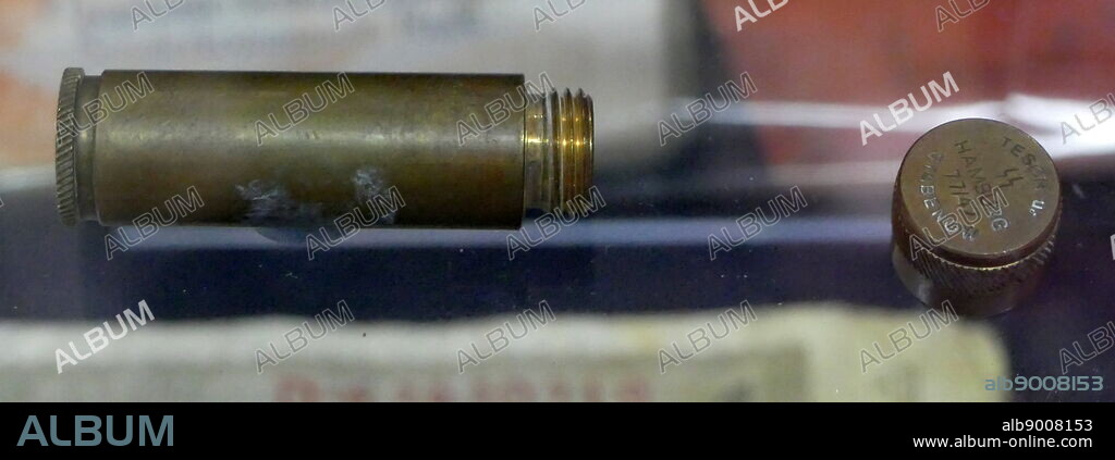 An SS issued cyanide capsule which was normally given to high ranking officers in order to commit suicide in case of capture.