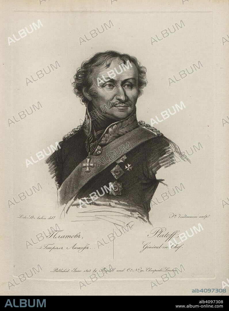 FRANCESCO VENDRAMINI. Portrait of General Count Matvei Ivanovich Platov (1757-1818).