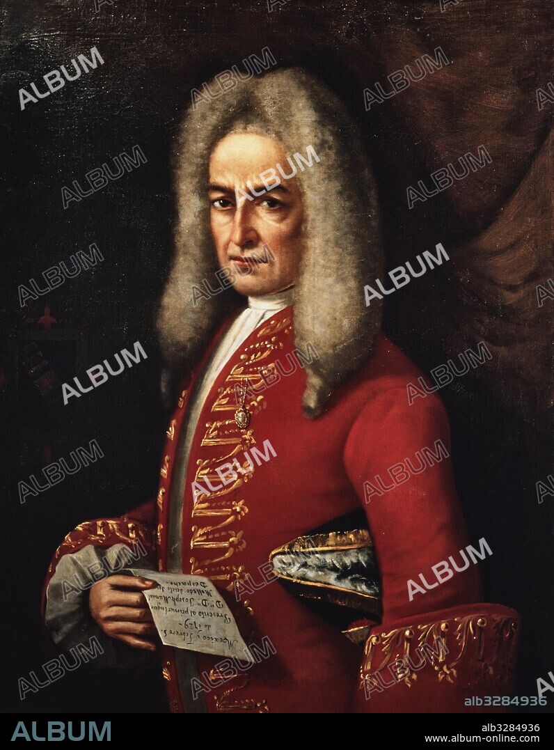 Juan de Acuña (1658-1734). Marqués de Escalona y Casafuerte. Militar y administrador español. Virrey de México desde 1722. Anónimo español.