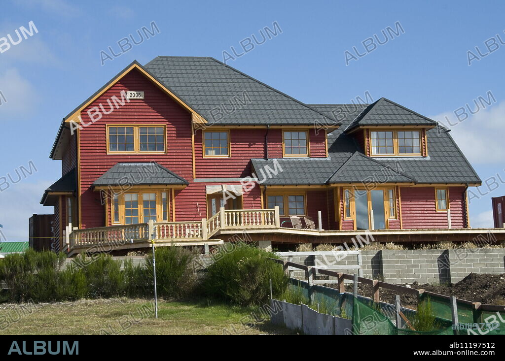 New homes, Port Stanley, Falkland Islands, South America.