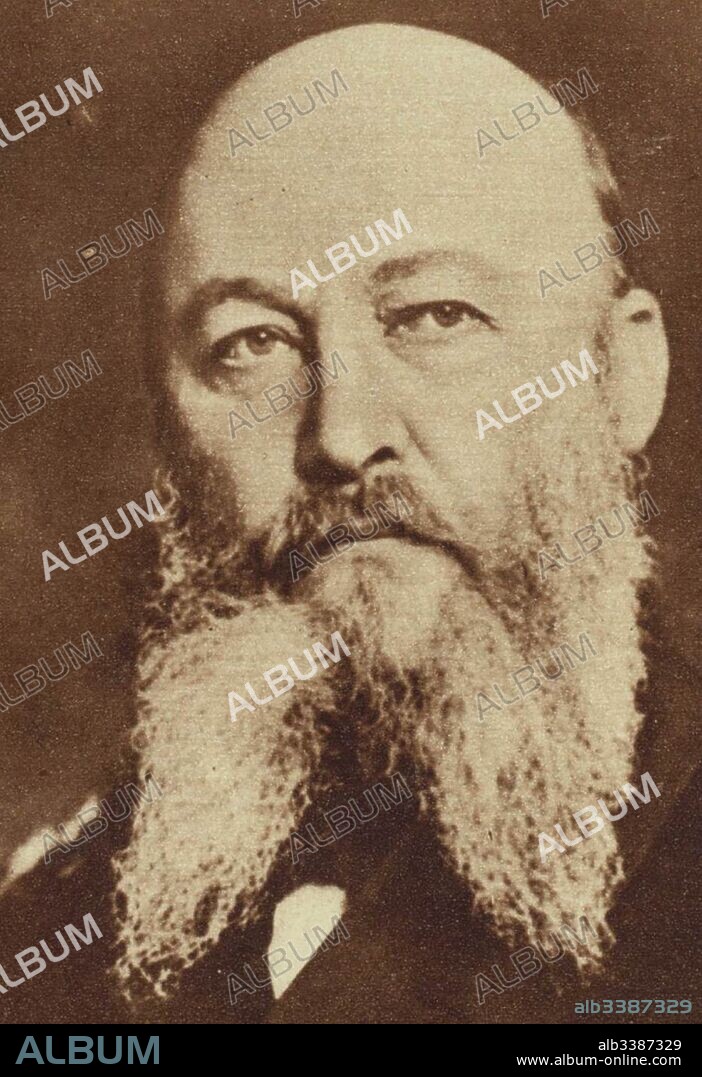 Alfred Friedrich von Tirpitz (1849 - 1930) German grand admiral, Secretary of State of the German Imperial Naval Office, the powerful administrative branch of the German Imperial Navy from 1897 until 1916.