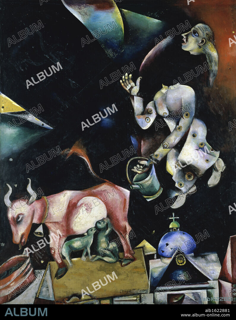 Russia, with Donkeys and Nonsense by Marc Chagall, 1911, 1887-1985, France, Paris, Musee National d'Art de Moderne.