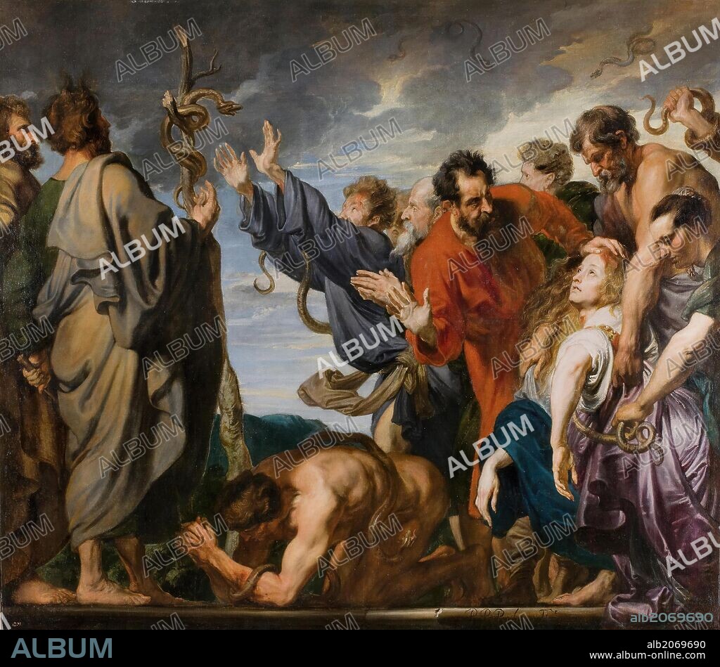 ANTON VAN DYCK. Antonio van Dyck / 'La serpiente de metal', 1618-1620, Escuela Flamenca, Óleo sobre Lienzo, 207 cm x 234 cm, P01637.