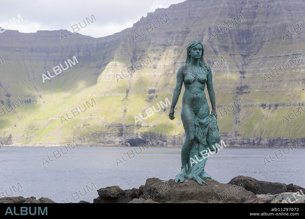 The Seal Woman of Mikladalur (Kopakonan), Kalsoy Island, Faroe Islands, Denmark, Europe.