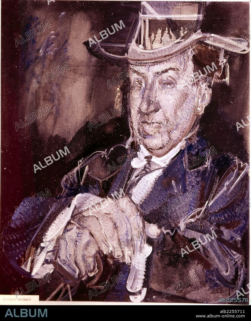 DELGADO ALVARO. ANTONIO MACHADO. ESCRITOR ESPAÑOL 1875-1939. RETRATO DE ALVARO DELGADO.