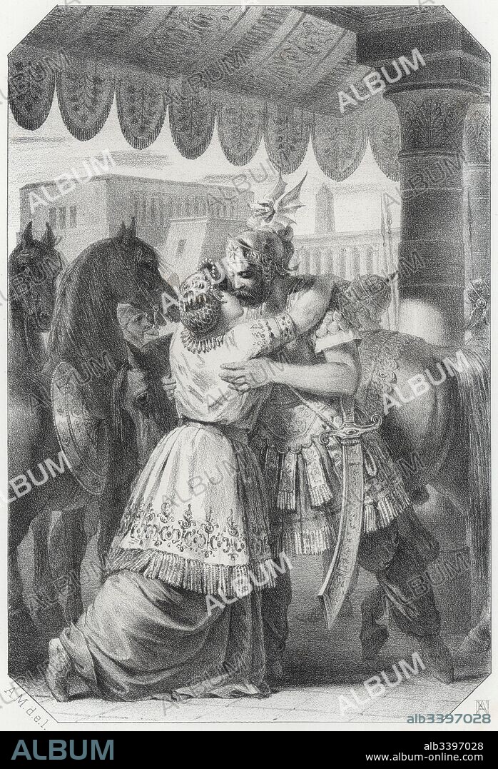 Septimia Zenobia (240-274), reina de Palmira junto a su esposo Septimio Odenat (220-267) . Extendió su reino del Éufrates al Mediterráneo.