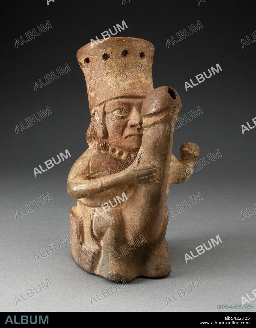 Rhyton in the Form of a Man with an Exaggerated Phallus, 100 B.C./A.D. 500.