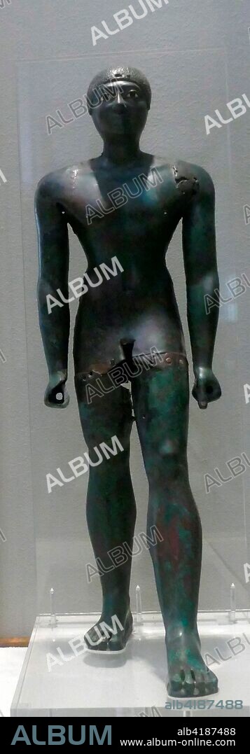 copper statuette of King Pepi I of Egypt. from the temple of Horus at Hierakonpolis. Pepi I Meryre (reigned 2332 – 2287 BC) was the third king of the Sixth dynasty of Egypt.