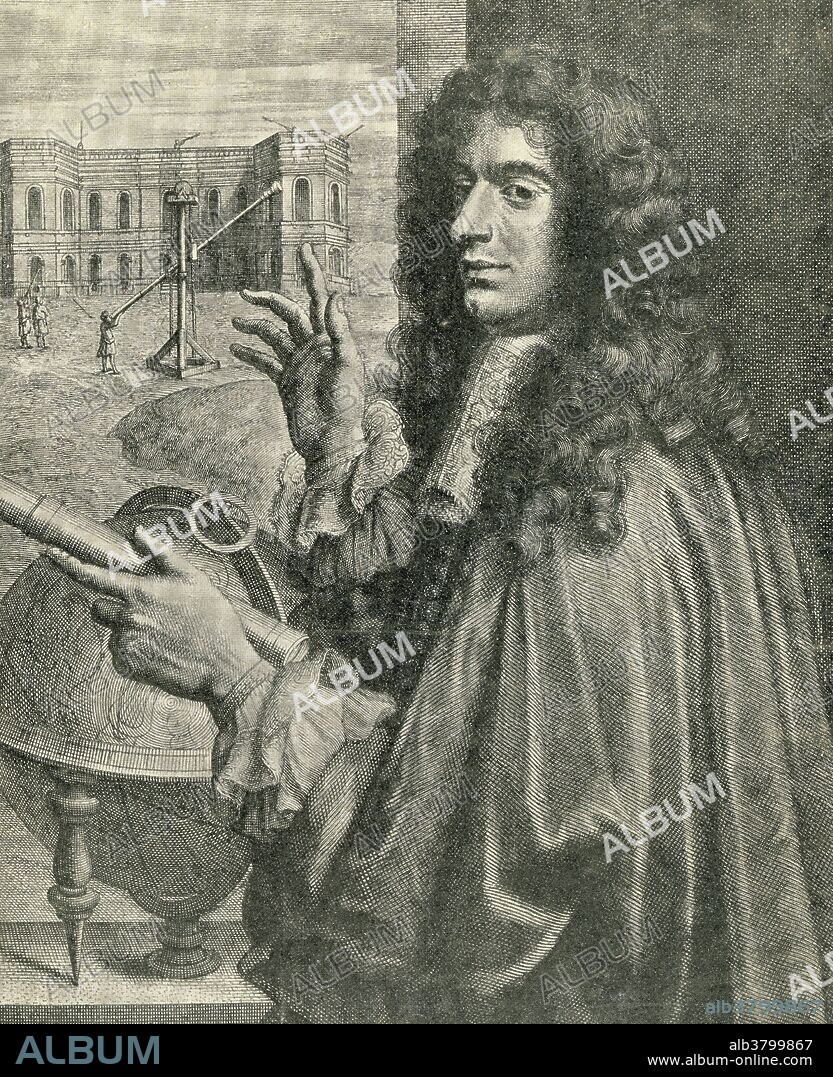 Giovanni Domenico Cassini (June 8, 1625 - September 14, 1712) was an Italian-French mathematician, astronomer, engineer, and astrologer. Cassini was the first to observe four of Saturn's moons, which he called Sidera Lodoicea, including Iapetus, whose anomalous variations in brightness he correctly ascribed as being due to the presence of dark material on one hemisphere (now called Cassini regio in his honor). He also discovered the Cassini Division in the rings of Saturn. In 1672 he sent his colleague Jean Richer to Cayenne, French Guiana, while he himself stayed in Paris. The two made simultaneous observations of Mars and, by computing the parallax, determined its distance from Earth. This allowed for the first time an estimation of the dimensions of the solar system: since the relative ratios of various sun-planet distances were already known from geometry, only a single absolute interplanetary distance was needed to calculate all of the distance. He went blind in 1711, and died in 1712 at the age of 87.