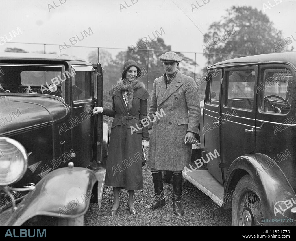 The polo playing Earl of Erne with his fiance , Lady Davina Lytton , whose engagement was recently announced , leaving the Ranelagh Club today . Lord Erne took part in a polo match , the " Bluejackets " versus the" Royal Horse Guards " during the spring polo tournament . 20 May 1931.