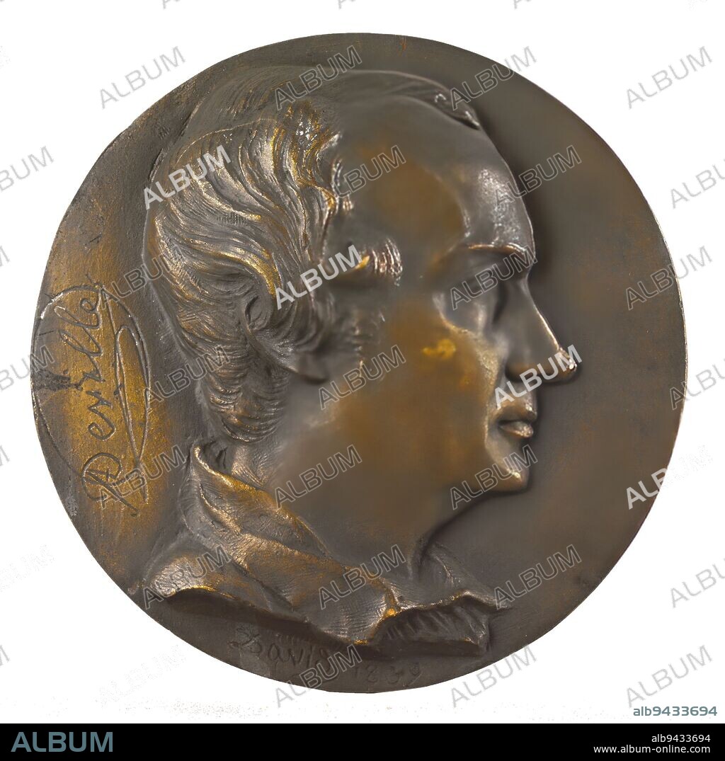 Portrait of Jean-Achille Deville (1789-1875), Archaeologist, David d'Angers, Pierre-Jean, Sculptor, In 1839, 19th century, Sculpture, Medallion (sculpture), Dimensions - Work: Diameter: 17 cm.