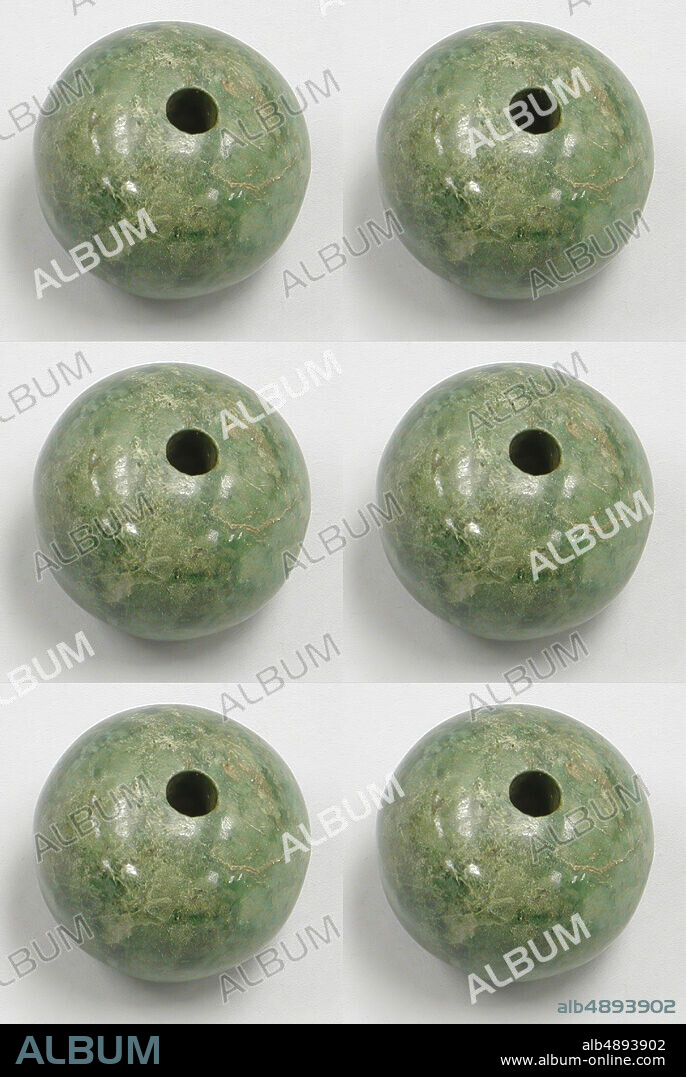 Bead, Maya, before 16th century, Mexico, Mesoamerica, Maya, Stone, Height 1-13/16 in., Beads-Ornaments.