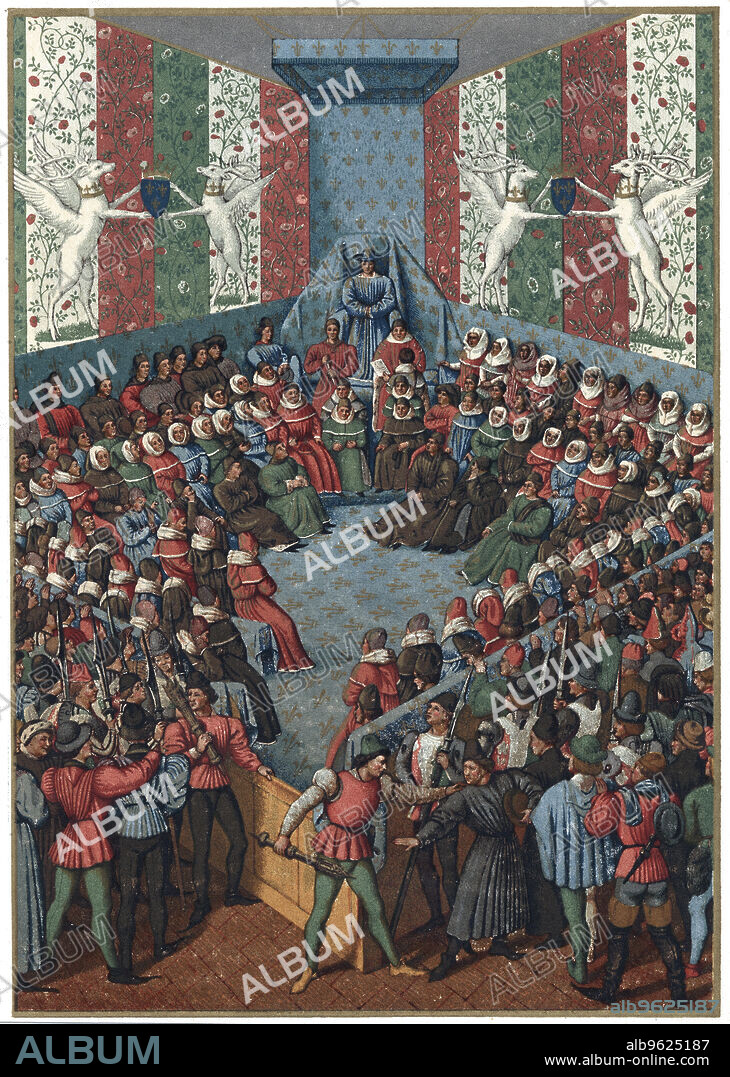 Trial of Jean II, Duke of Alencon, 1458. A friend of Joan of Arc, Jean II (d1476) was accused of plotting with the English against France during the Hundred Years War.