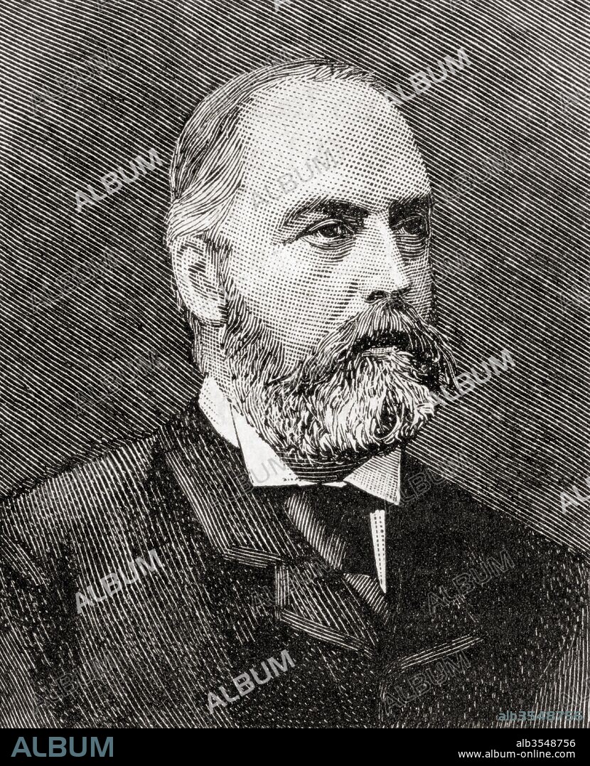 Major Sir William Palliser, 1830 – 1882. Irish-born politician and inventor of the Palliser shot, an armour-piercing artillery projectile intended to pierce the armour protection of warships. From The Century Edition of Cassell's History of England, published c. 1900.