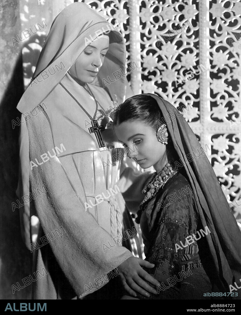 DEBORAH KERR y JEAN SIMMONS en NARCISO NEGRO, 1947 (BLACK NARCISSUS), dirigida por EMERIC PRESSBURGER. Copyright THE ARCHERS.