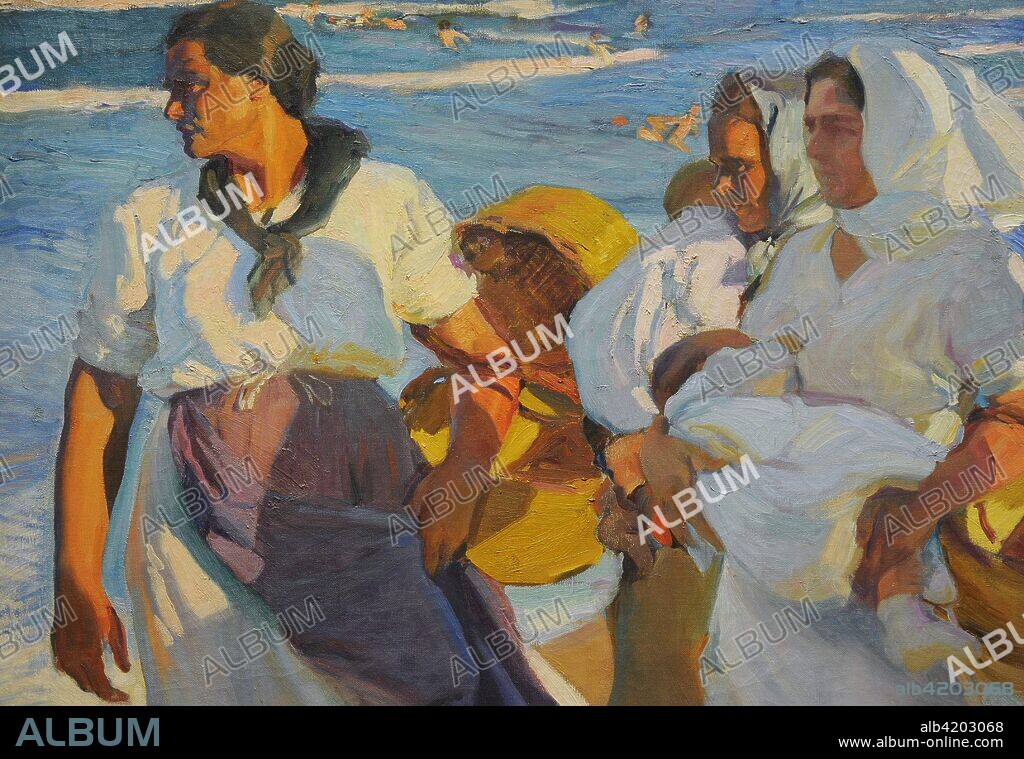Joaquin Sorolla y Bastida (1863-1923). Spanish painter. Valencian Fisherwomen, 1915. Oil on canvas, 201 x 133 cm. Detail. Sorolla Museum. Madrid. Spain.
