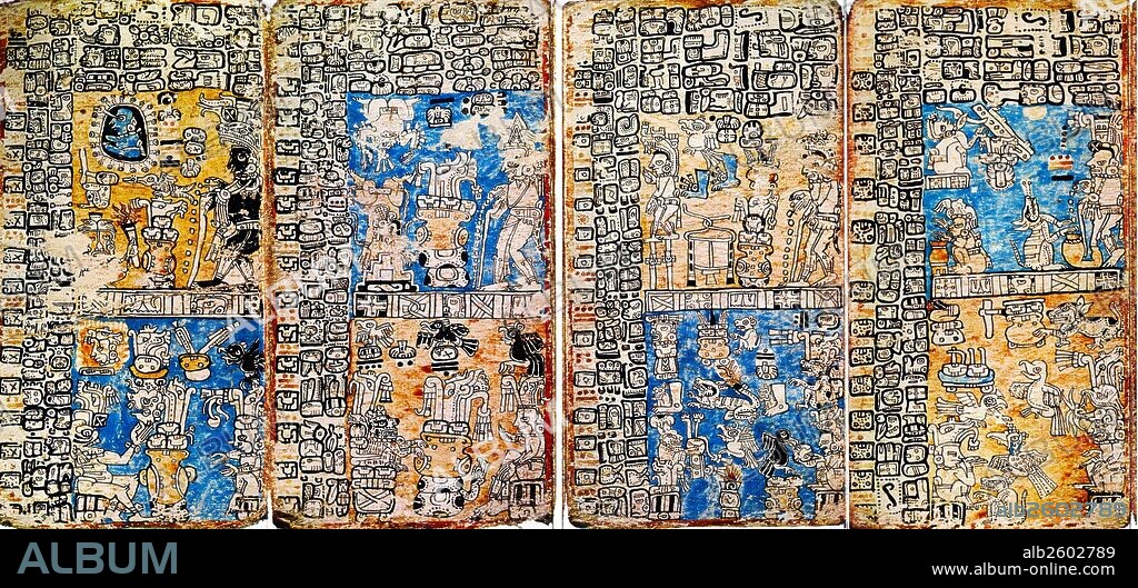 The Madrid Codex (also known as the Tro-Cortesianus Codex or the Troano Codex). One of three surviving pre-Columbian Maya books dating to the Post classic Period of Mesoamerican chronology (c. 900–1521 AD).