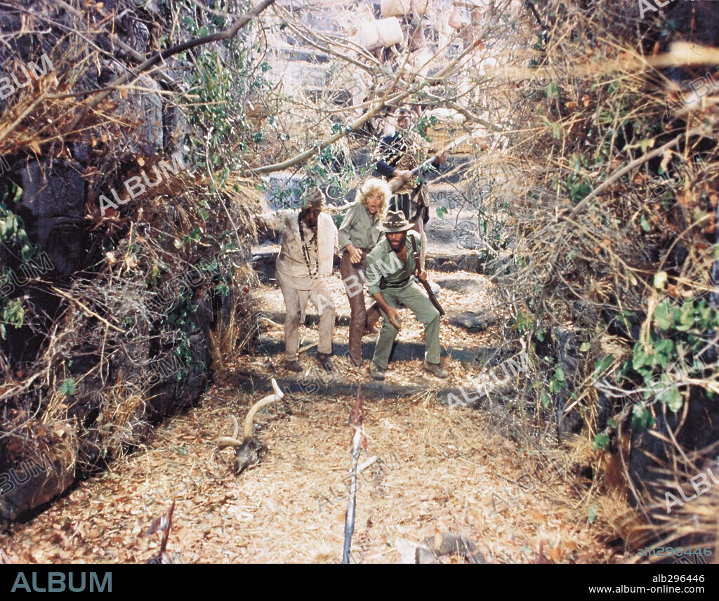 RICHARD CHAMBERLAIN and SHARON STONE in QUATERMAIN AND THE LOST CITY OF GOLD, 1987, directed by GARY NELSON. Copyright CANNON FILMS.