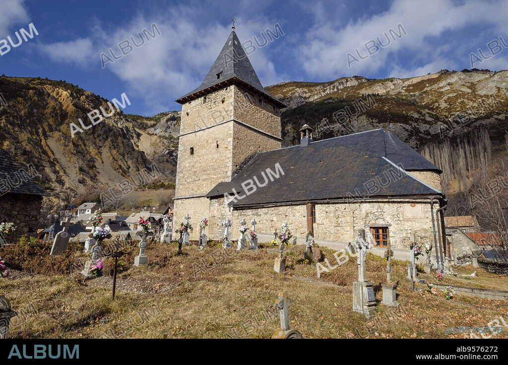 iglesia parroquial, Sin, Sobrarbe, Huesca, Aragón, cordillera de los Pirineos, Spain.