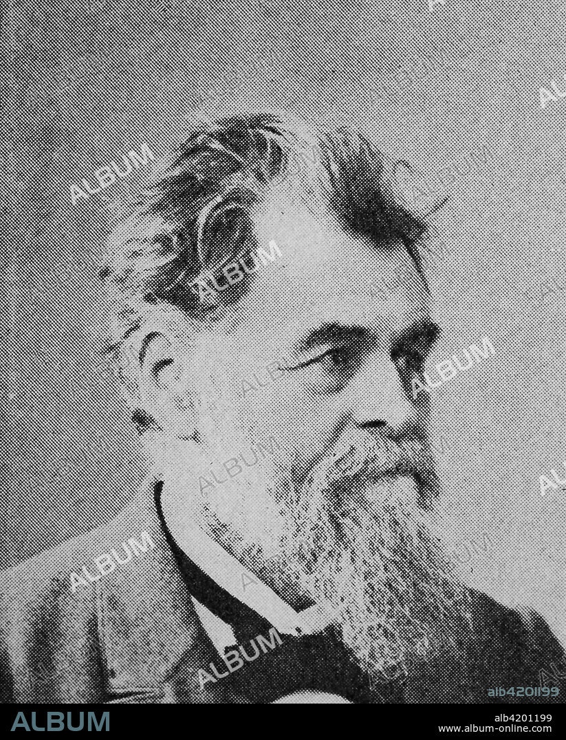 August Ganghofer, since 1887 Knight of Ganghofer, April 23, 1827 in Diessen am Ammersee - March 29, 1900 in Muenchen was an important German forestry officer and father of the writer Ludwig Ganghofer, Reproduction of a photo/image from the year 1890, digital improved.