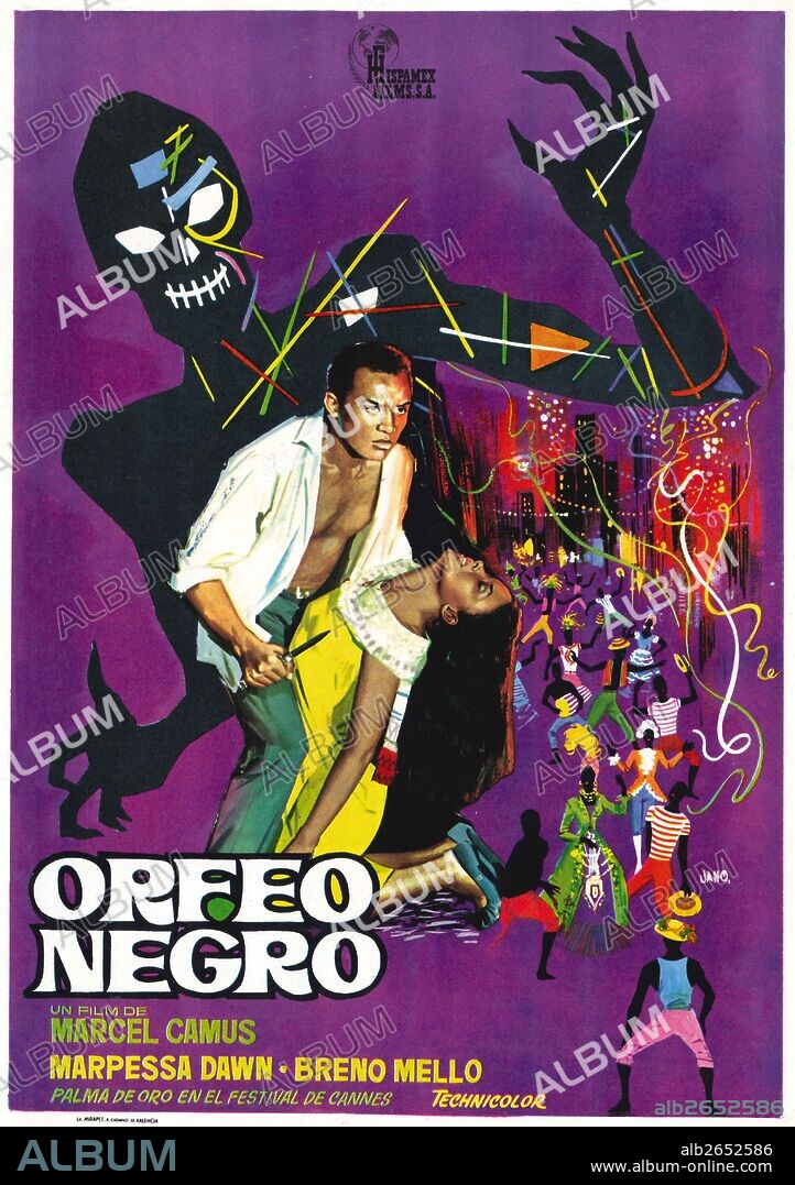 Poster de ORFEO NEGRO, 1959 (ORFEU NEGRO), dirigida por MARCEL CAMUS. Copyright FRANCE 3/ODEC/TSR.