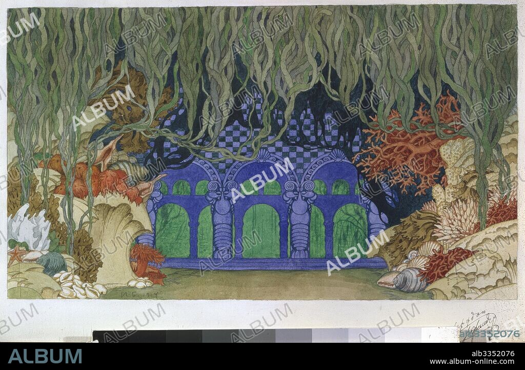IVAN YAKOVLEVICH BILIBIN. Stage design for the opera Sadko by N. Rimsky-Korsakov.