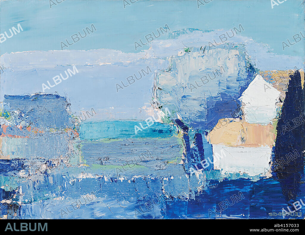 NICOLAS DE STAEL. Nicolas de Staël (Saint Petersburg, 1914-Antibes, 1955). Mediterranean Landscape (1953). Oil on canvas. 33 x 46 cm.