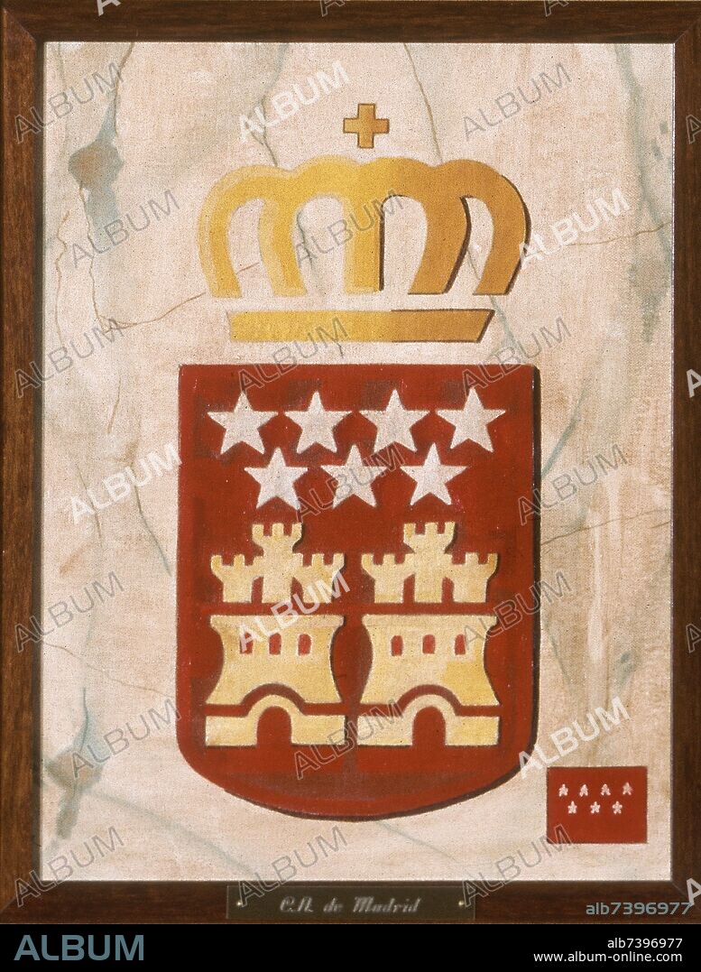 JOSE MARIA GARCIA ROYO (1922-1996). ESCUDO Y BANDERA DE LA COMUNIDAD AUTONOMA DE MADRID - Conj nº 146328.