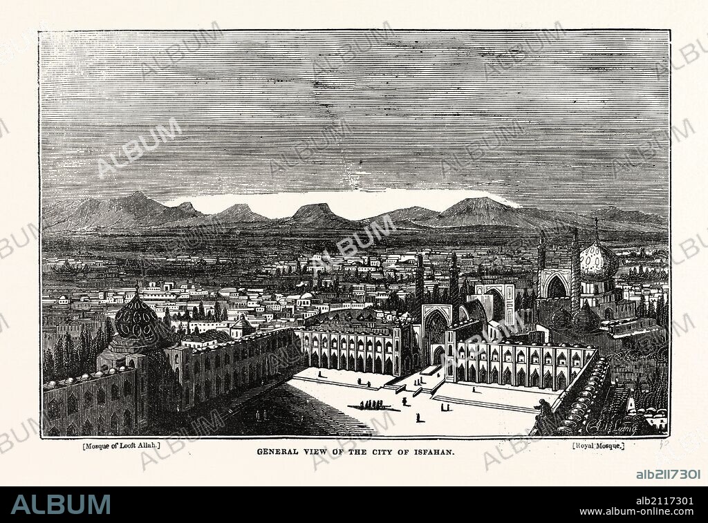 GENERAL VIEW OF ISFAHAN. Ispahan, Sepahan or Hispahan, is the capital of Isfahan Province in Iran.