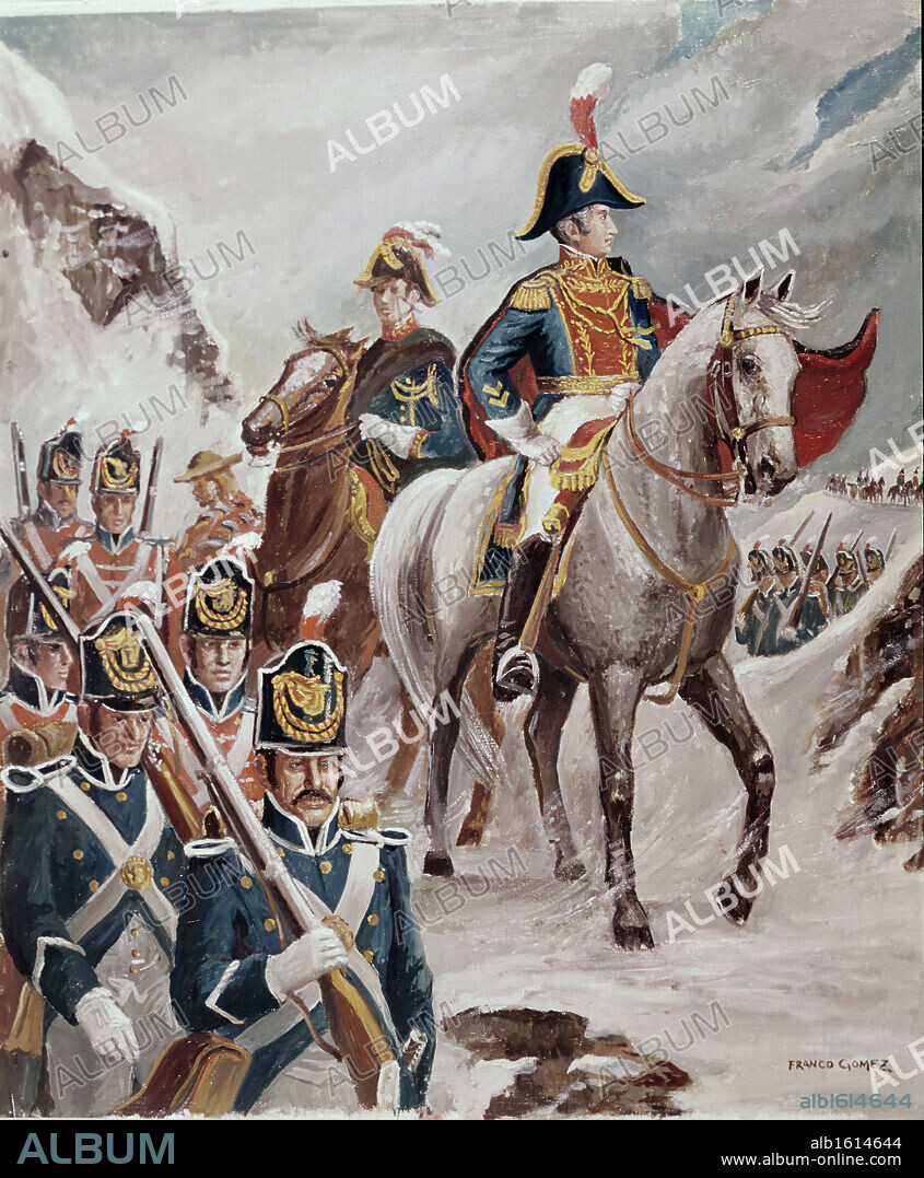 Simon Bolivar: Liberator of South America  Franco Gomez (1845-1880 Chilean).