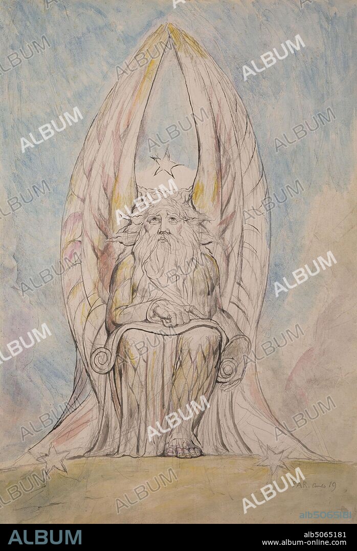 The Recording Angel 1824-27 By William Blake, Watercolour, Dante, The Divine Comedy.