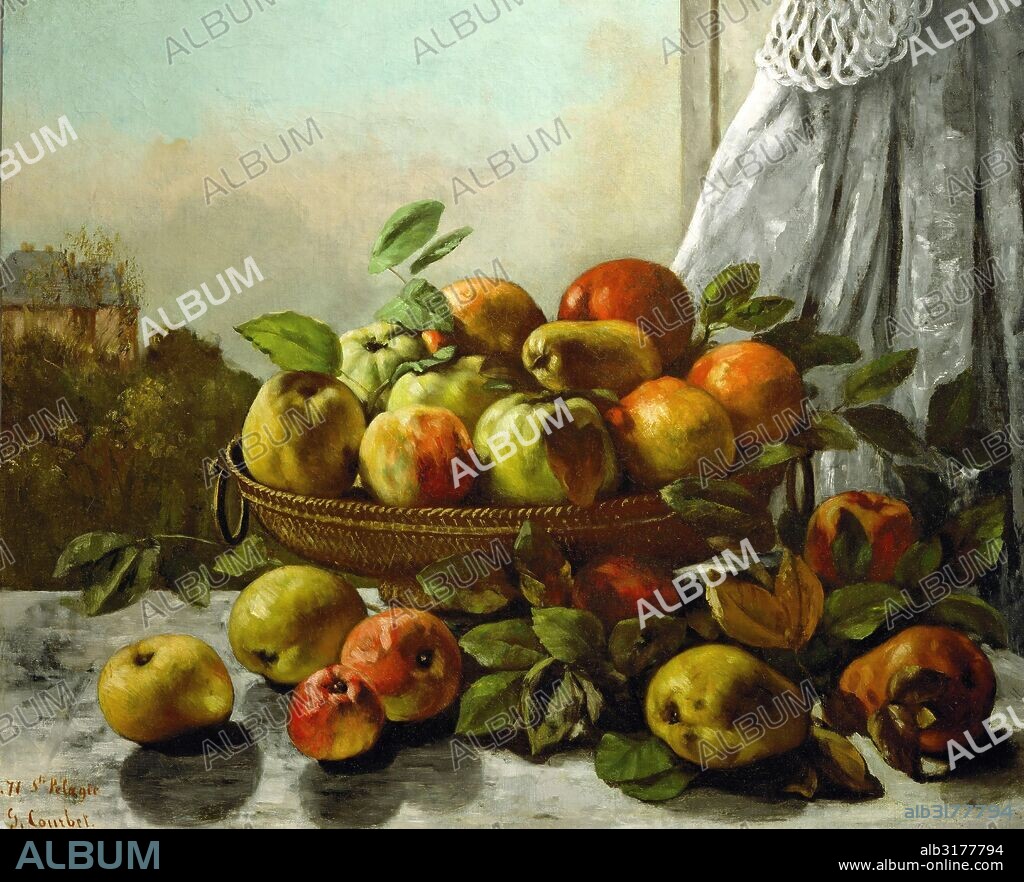 GUSTAVE COURBET. Still-life,fruit. Oil on Canvas, 58,7 x 71,8 cm.