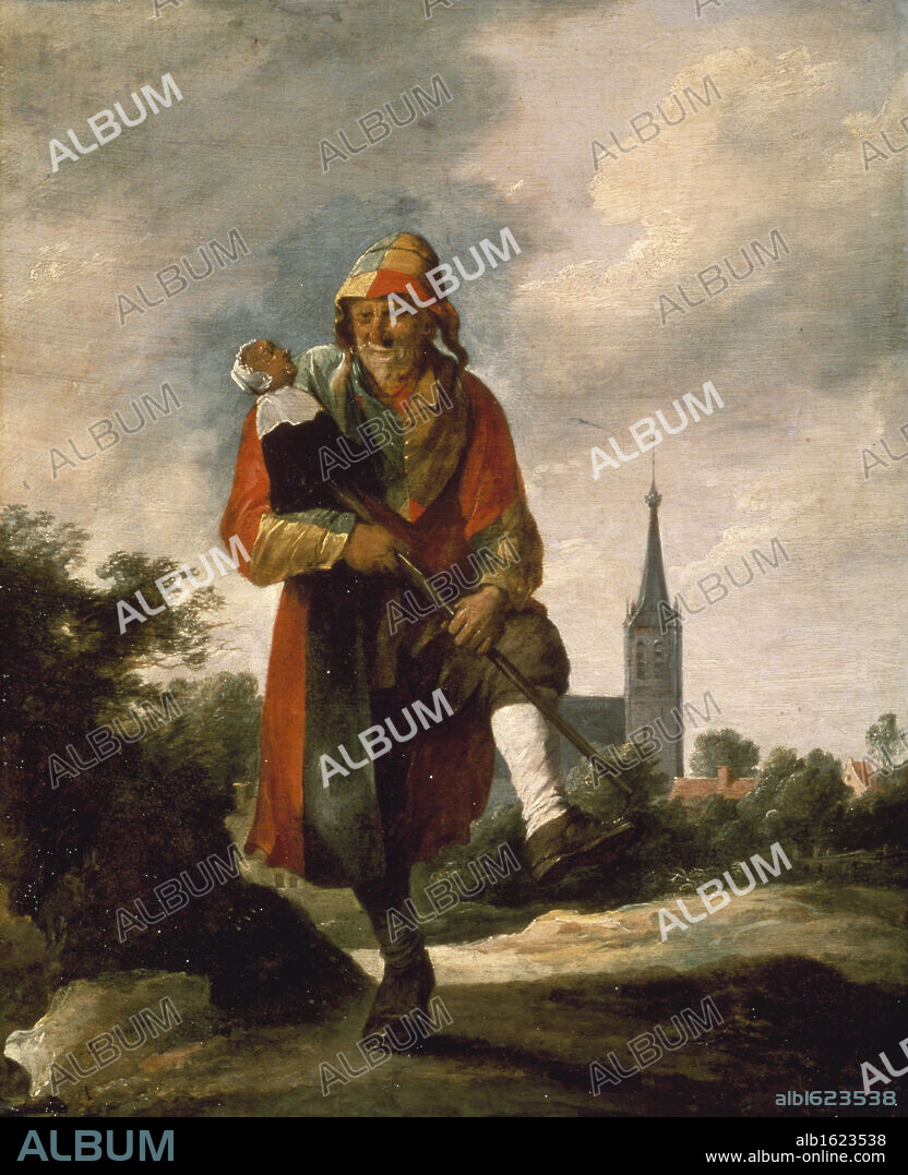 DAVID TENIERS THE YOUNGER. The Clown  David Teniers II (1610-1690/Flemish)  Oil on Canvas  Pushkin Museum of Fine Arts, Moscow, Russia.