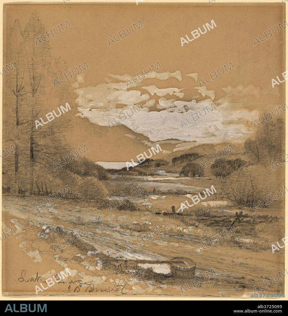 JOHN BUNYAN BRISTOL. Lake George. Dimensions: overall: 24.9 x 24 cm (9 13/16 x 9 7/16 in.). Medium: graphite and white gouache on cream wove paper.