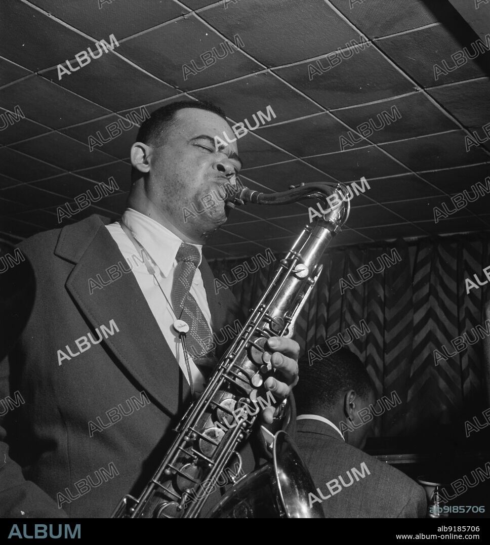 WILLIAM PAUL GOTTLIEB. Portrait of Arnett Cobb, Downbeat, New York, N.Y., 1946.