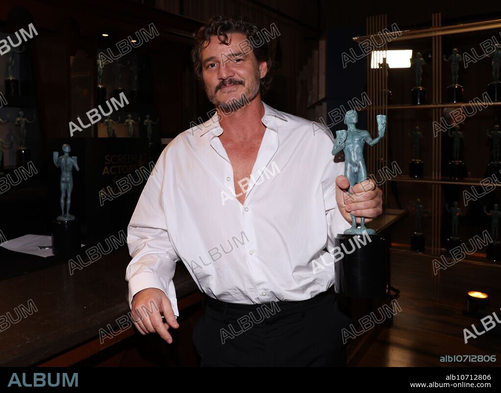 Mandatory Credit: Photo by Soul Brother/Shutterstock for SAG (14360617ae). Male Actor in a Drama Series, Pedro Pascal, The Last of Us. 30th Screen Actors Guild Awards, Trophy Room, Shrine Auditorium, Los Angeles, California, USA - 24 Feb 2024.