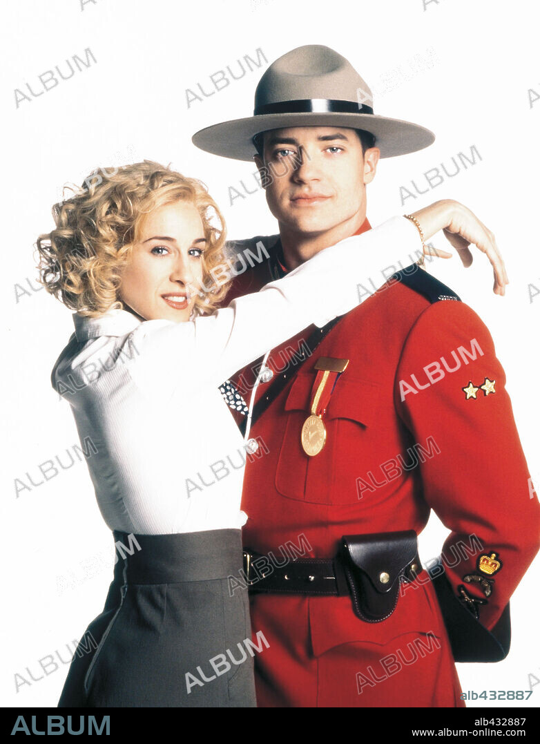 BRENDAN FRASER and SARAH JESSICA PARKER in DUDLEY DO-RIGHT, 1999, directed by HUGH WILSON. Copyright UNIVERSAL PICTURES / GREGORY, DOANE.