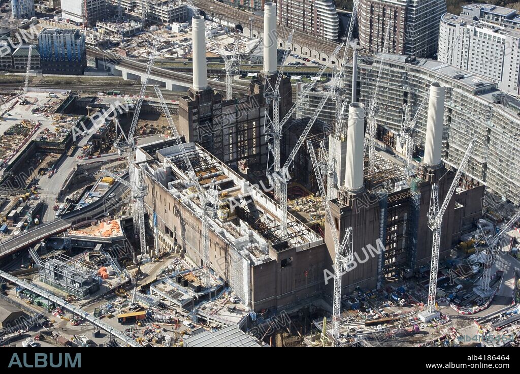 Renovation of Battersea Power Station as part of the Nine Elms Development, London, 2018.
