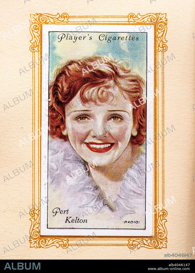 Pert Kelton, 1934. Pert Kelton (October 14, 1907[1] - October 29, 1968) was an American vaudeville, movie, radio and television actress. From An Album of Film Stars; Second Series issued by John Player & Sons. [Imperial Tobacco & Co Ltd, 1934].