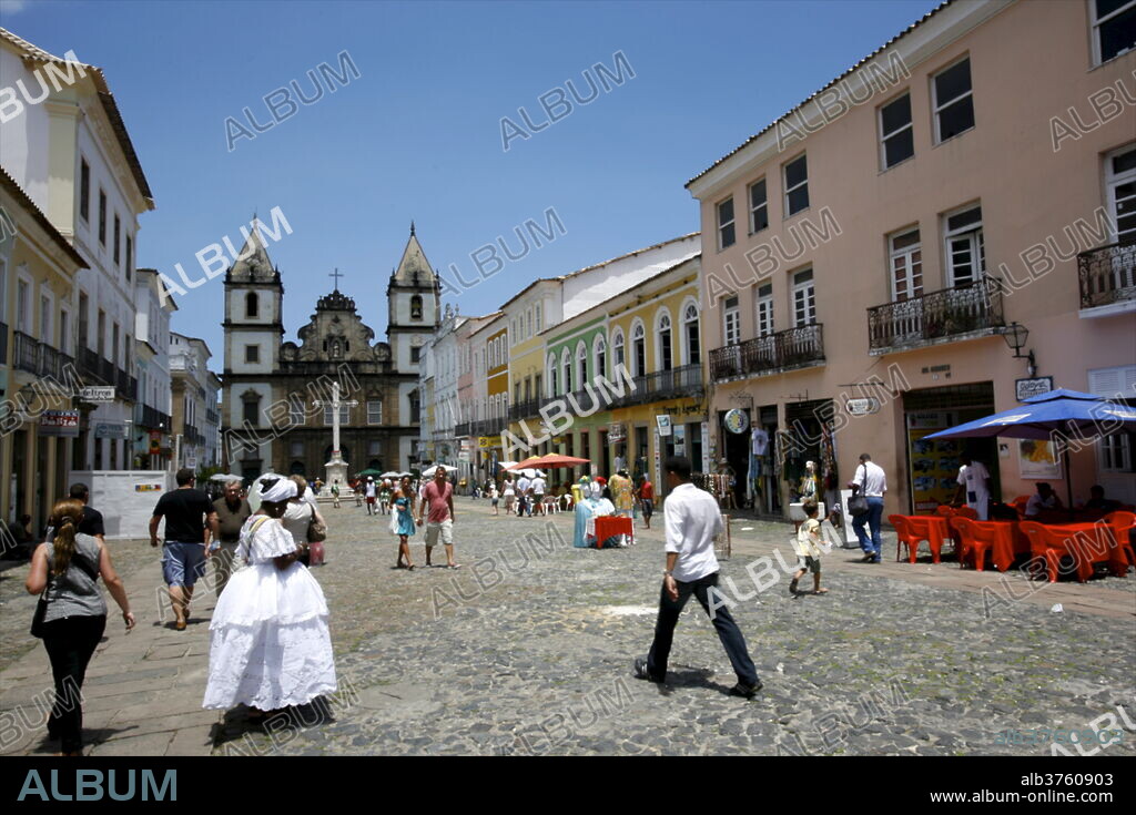 The Sao Francisco church in the district of Pelourinho, UNESCO World Heritage Site, Salvador de Bahia, Brazil, South America.
