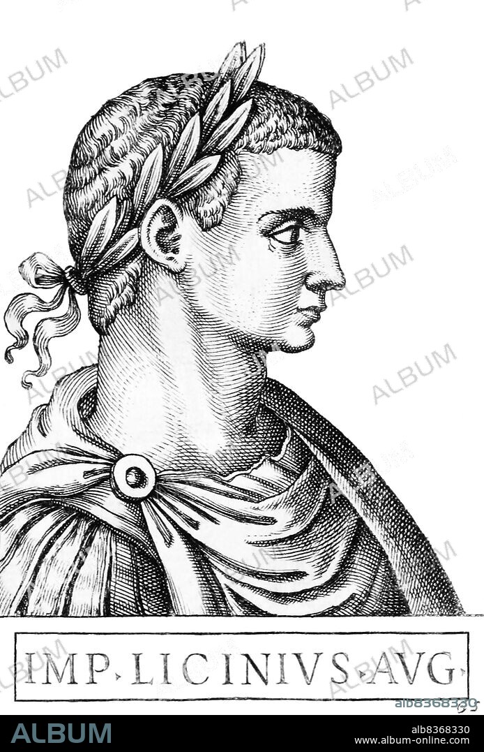 Licinius (263-325) was born to a peasant family and was a childhood friend of future emperor Galerius, becoming a close confidante to Galerius and entrusted with the eastern provinces when Galerius went to deal with the usurper Maxentius. Galerius elevated Licinius to co-emperor, Augustus in the West, in 308, though he personally had control over the eastern provinces.
