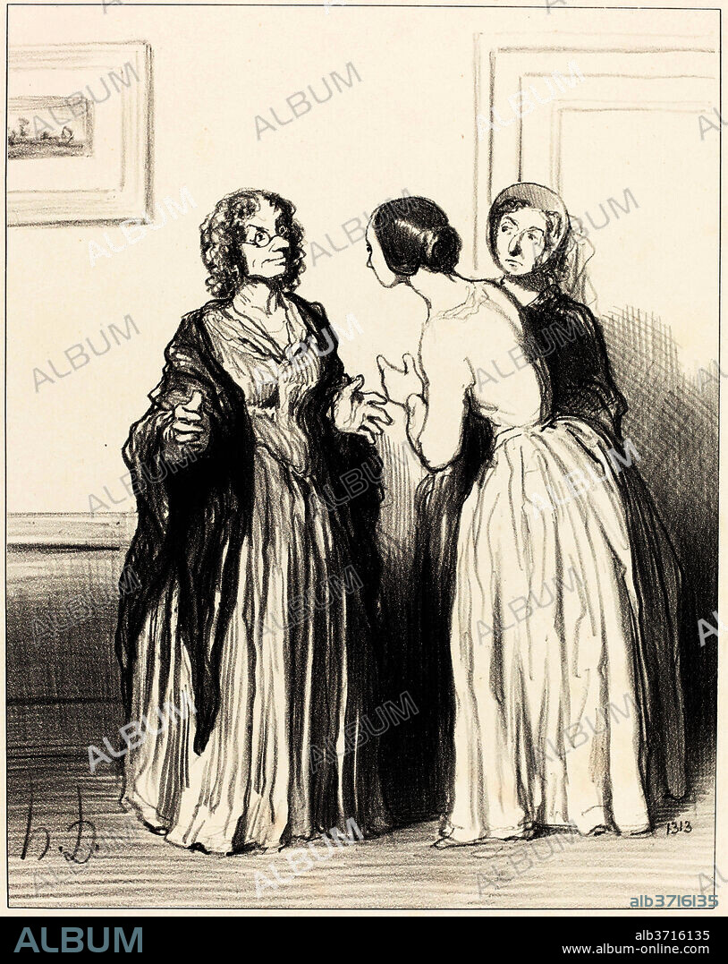 HONORE DAUMIER. (1er Bas Bleu) - Profitons de l'occasion... Dated: 1852. Medium: lithograph.