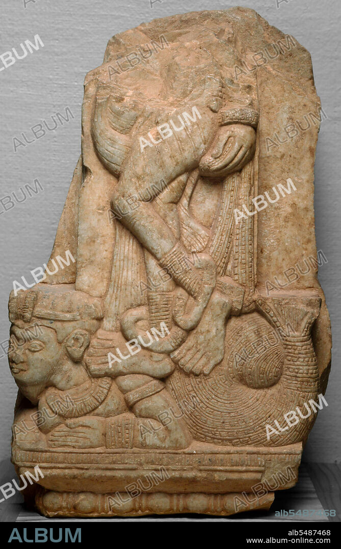 UNKNOWN. Yakshi Standing on a Fishtailed Mythical Beast (Makara), 2nd century B.C./2nd century A.D.