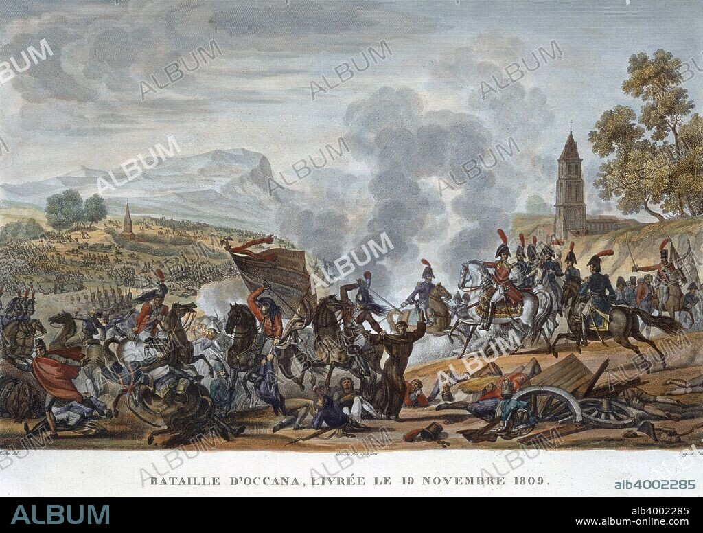 'The Battle of Occana, 19 November 1809'. The Battle of Ocana was a decisive victory for the French under Marshal Soult and King Joseph Bonaparte over the Spanish. It was the heaviest defeat suffered by the Spanish during the Peninsular War.