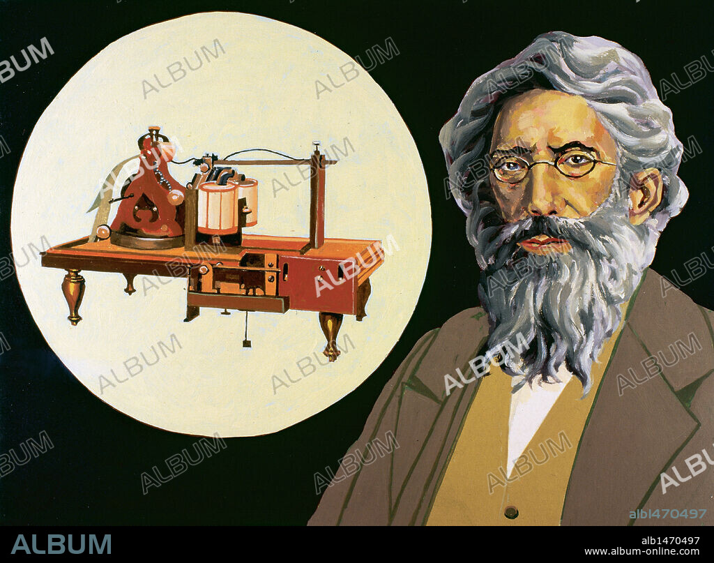 MORSE, Samuel Finley Breese (1791-1872). Inventor estadounidense del TELEGRAFO ELECTROMAGNETICO REGISTRADOR, así como sendos aparatos para la emisión y la recepción de los mensajes (1832-1835) .
