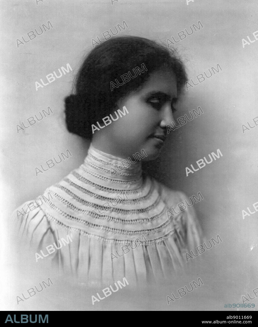 Helen Keller (1880 - 1968), American author, political activist, and lecturer. She was the first deaf-blind person to earn a bachelor of arts degree. she campaigned for women's suffrage, labour rights, socialism, antimilitarism, and other similar causes.