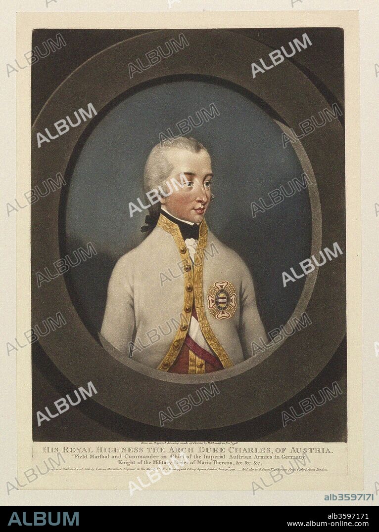 JOHANN HEINRICH SCHMIDT. Archduke Charles of Austria (1771-1847), Duke of Teschen.