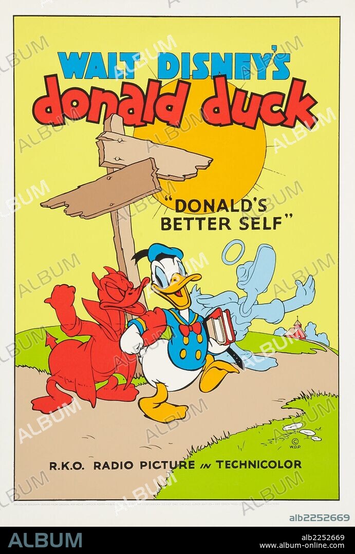 MISC: DONALD DUCK. Copyright WALT DISNEY PICTURES. Donald's Better Self, 1938. 1938