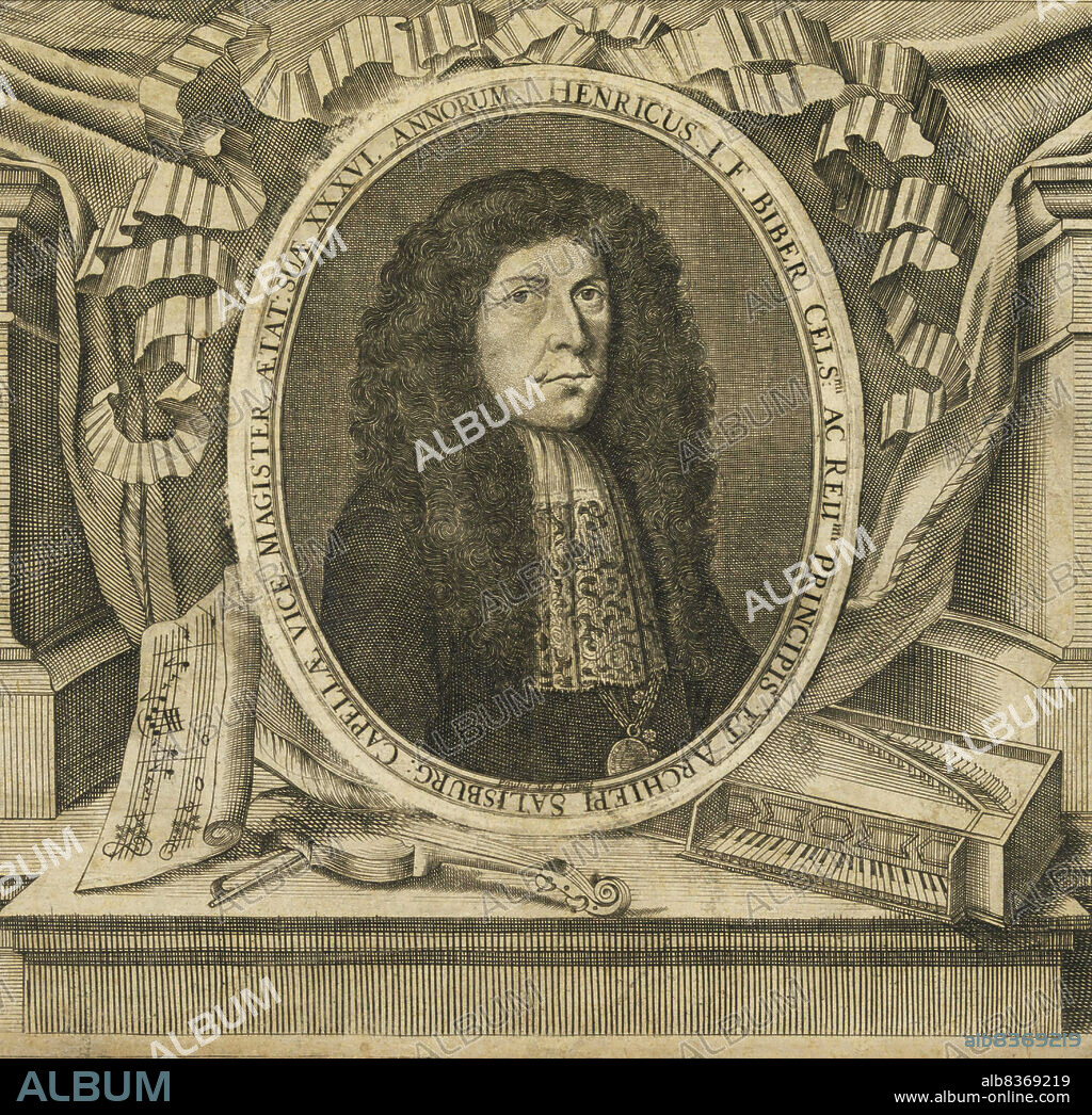 PAUL SEEL. Portrait of Heinrich Ignaz Franz Biber (1644-1704).