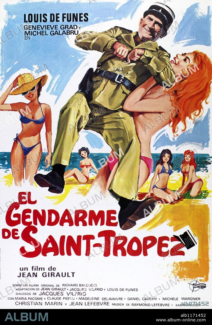 Poster de EL GENDARME DE SAINT-TROPEZ, 1964 (LE GENDARME DE ST. TROPEZ), dirigida por JEAN GIRAULT. Copyright FRANCA FILM.